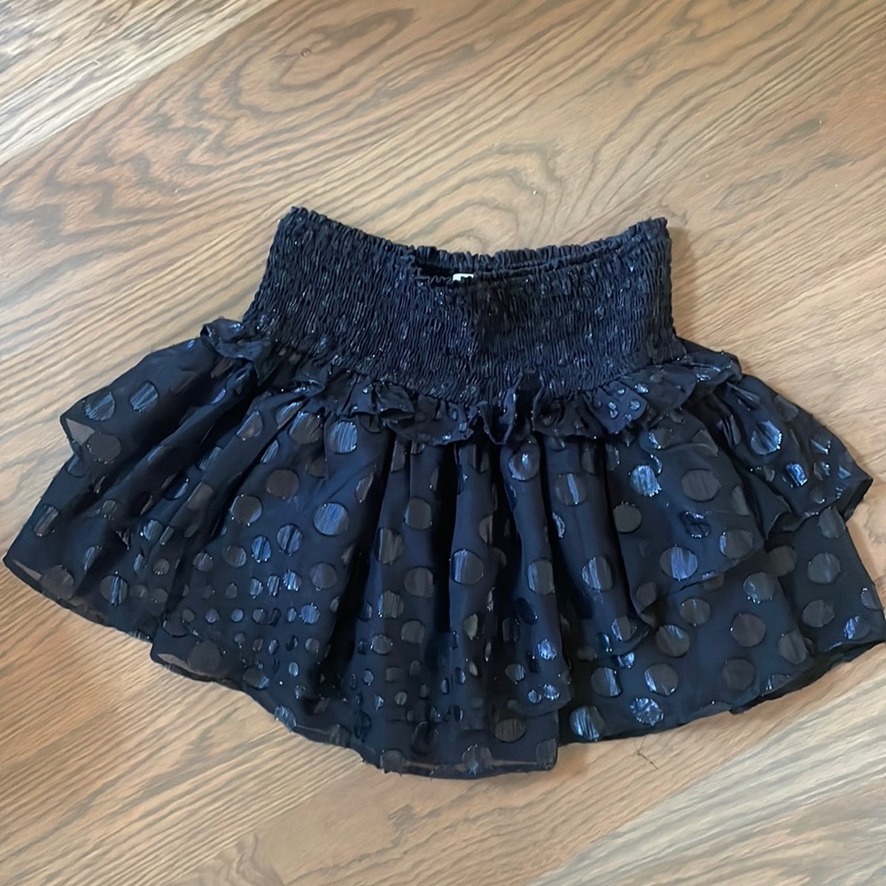 DO+BE Black Textured Dot Mini Skort